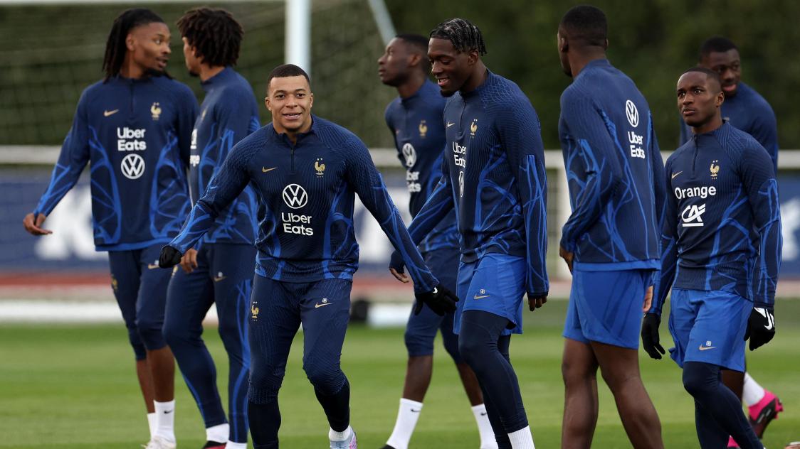 Football quipe de France. Mbapp et compagnie visibles et